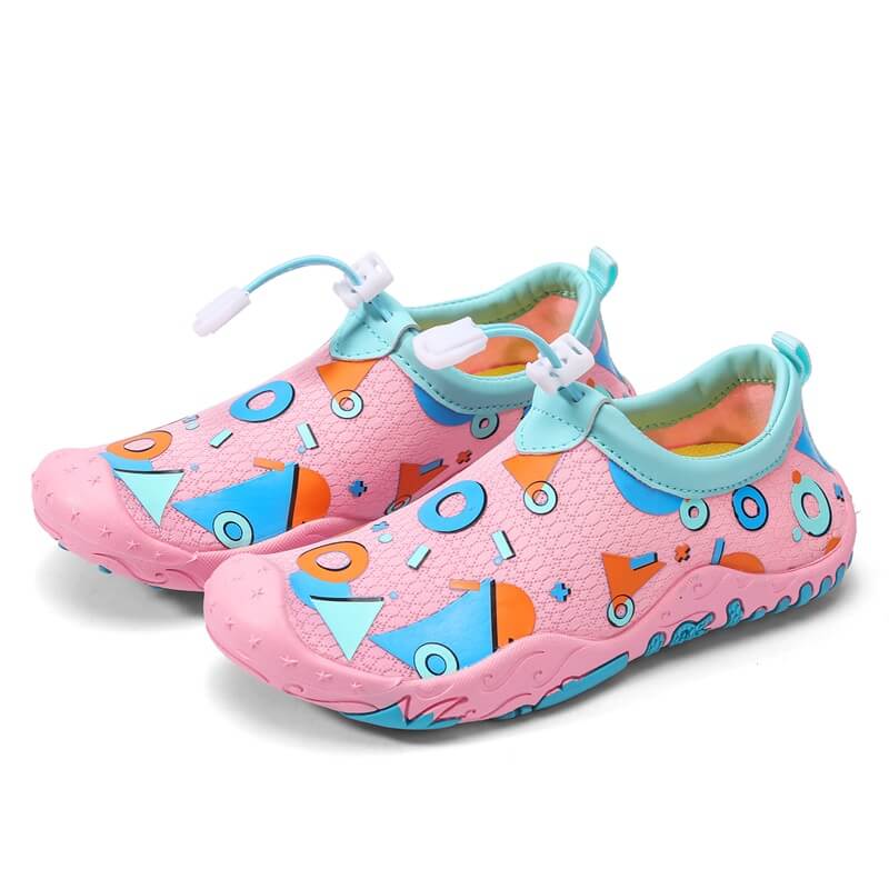 Chaussures de plage enfant de couleur rose de marque Aquashoes