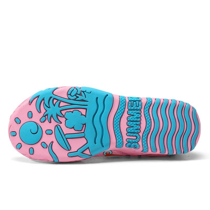 Chaussures de plage enfant de couleur rose de marque Aquashoes