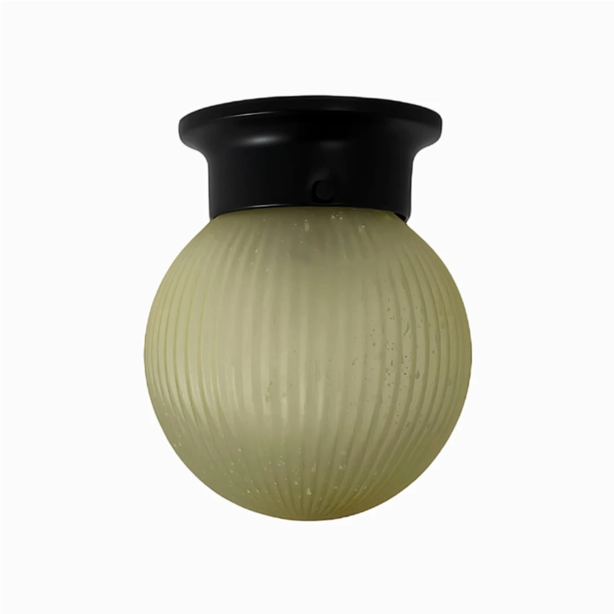 Plafonnier minimaliste en verre Style E, finition noire