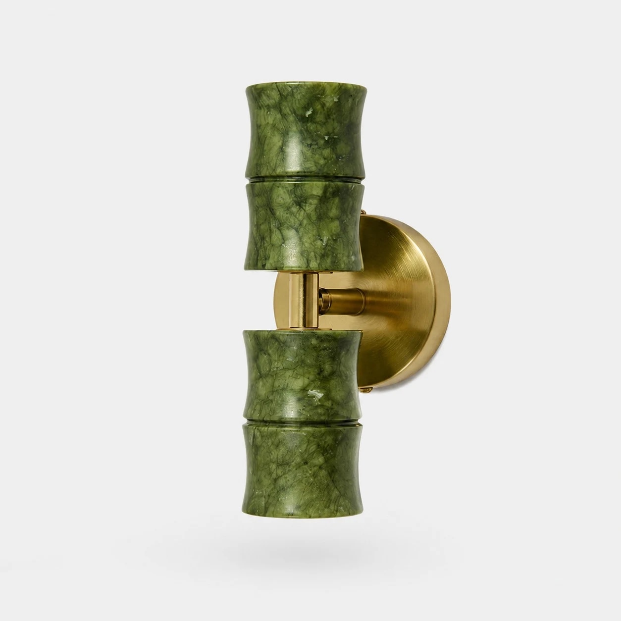Applique murale double en forme de bambou vert