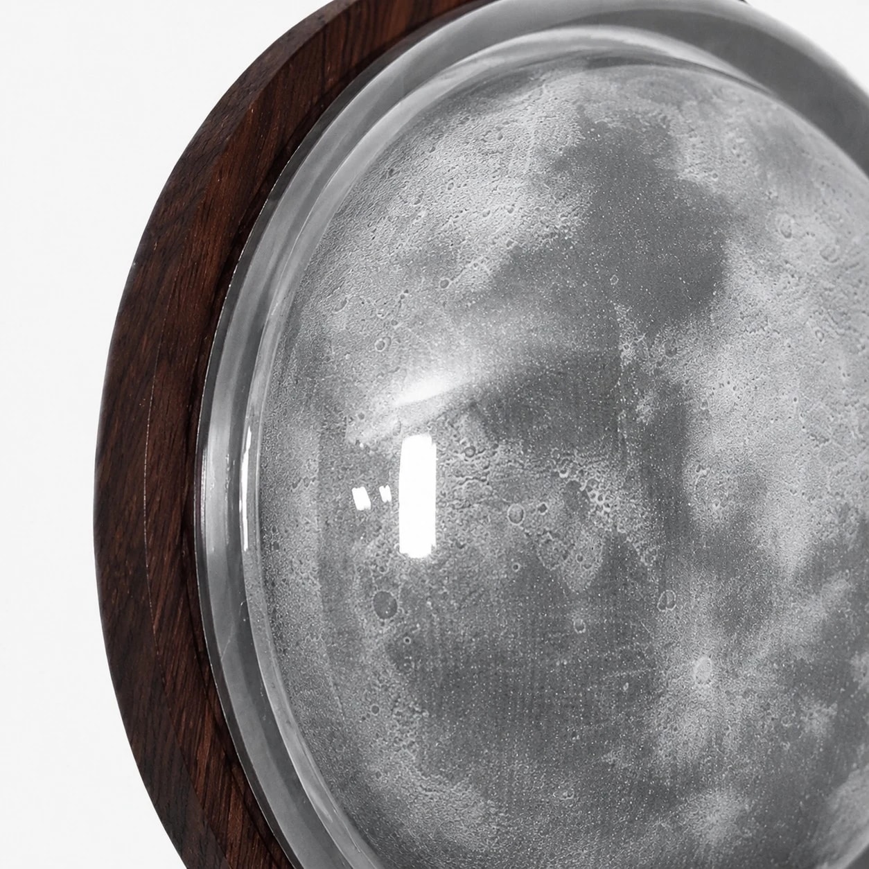 walnut rim and moon surface detail