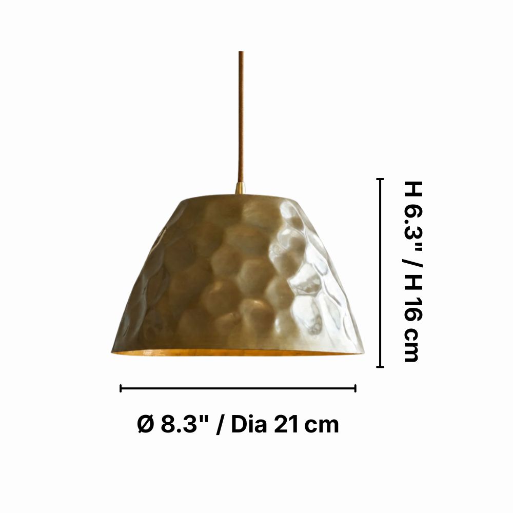 Dimension diagram for 8.3 inch pendant