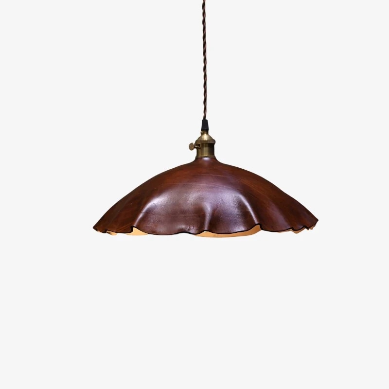 Suspension en cuir marron disponible en 28 cm, 35 cm et 40 cm.