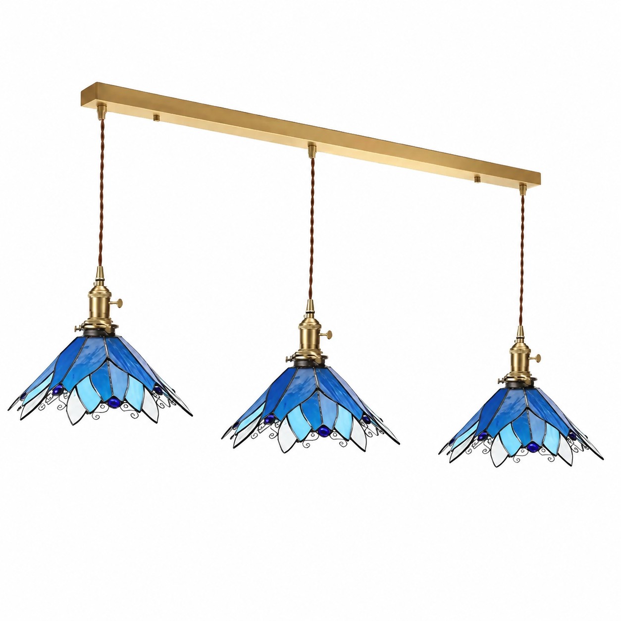 Tête triple bleue