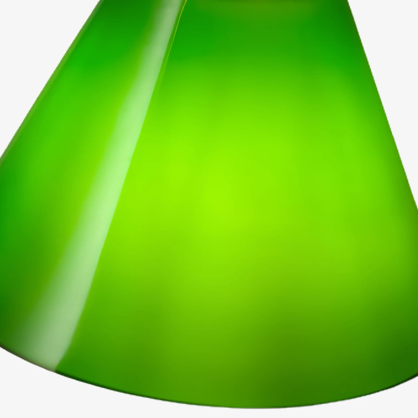 Verre vert riche avec une douce lueur