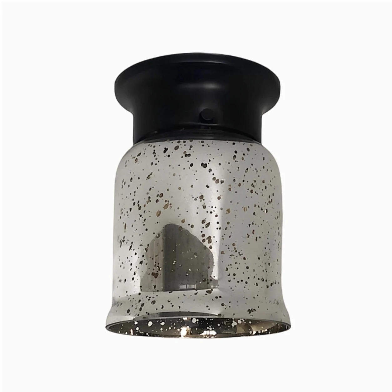 Plafonnier minimaliste en verre Style H, finition noire