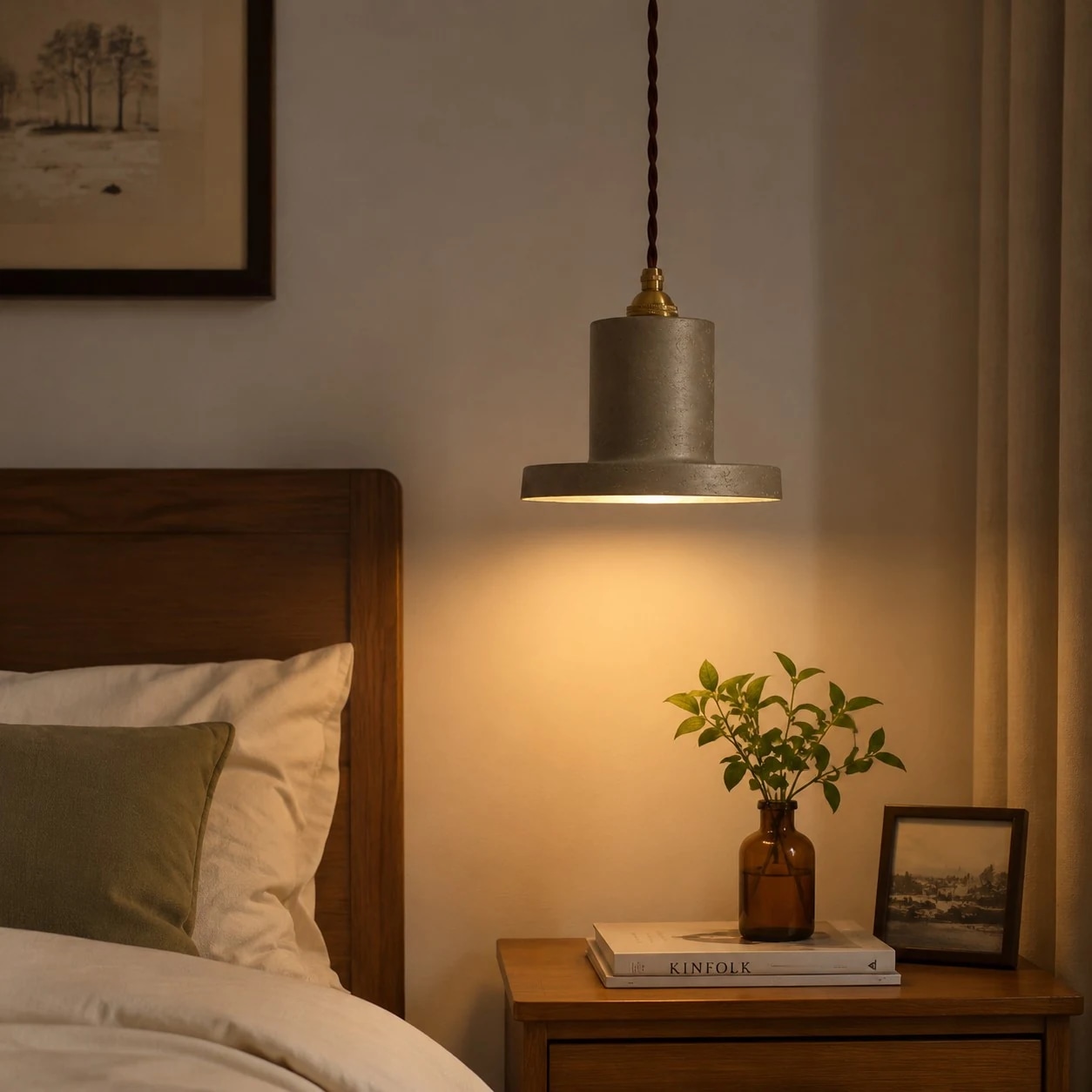 Support de lampe fait main en argent vieilli et laiton