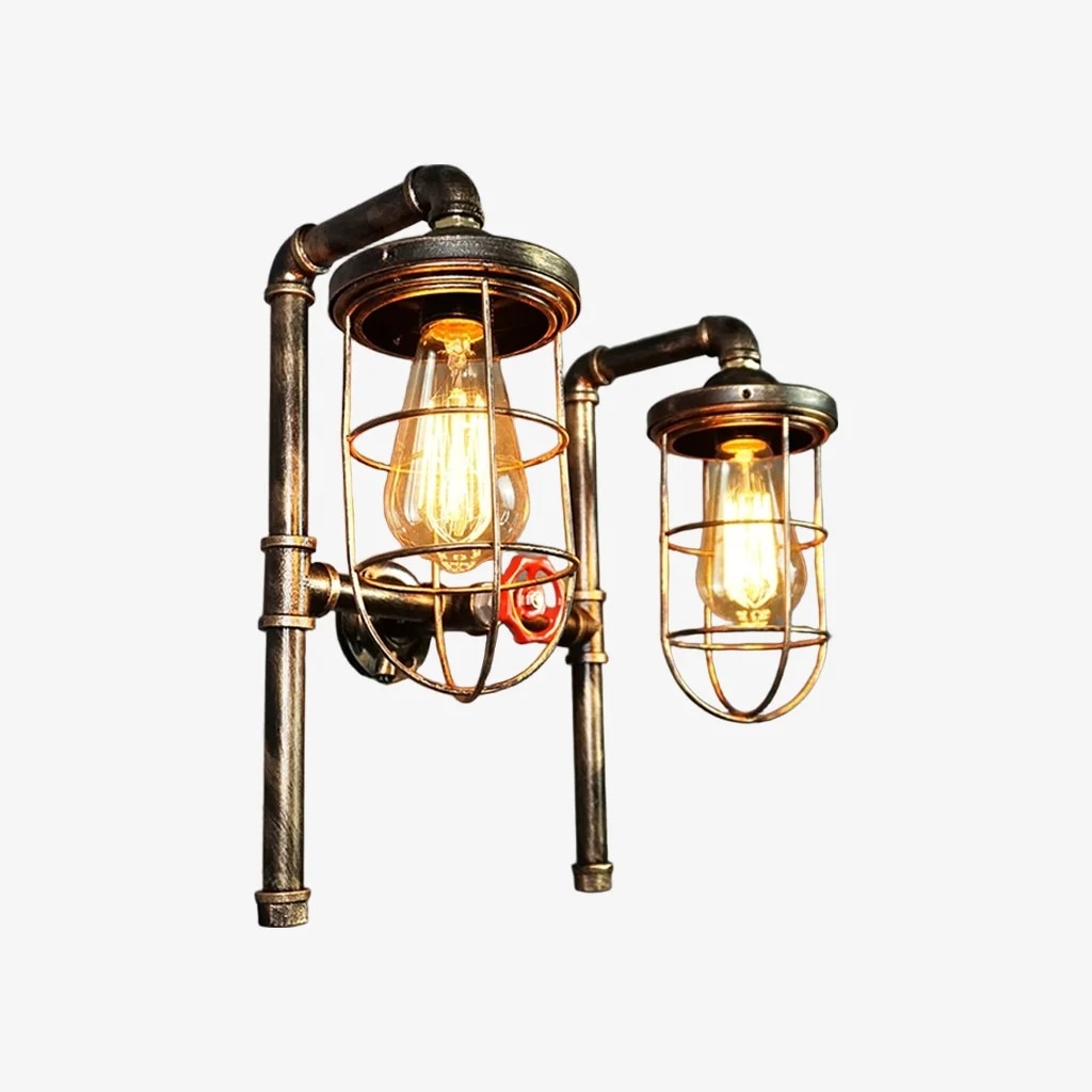 Double lampe - Bronze antique