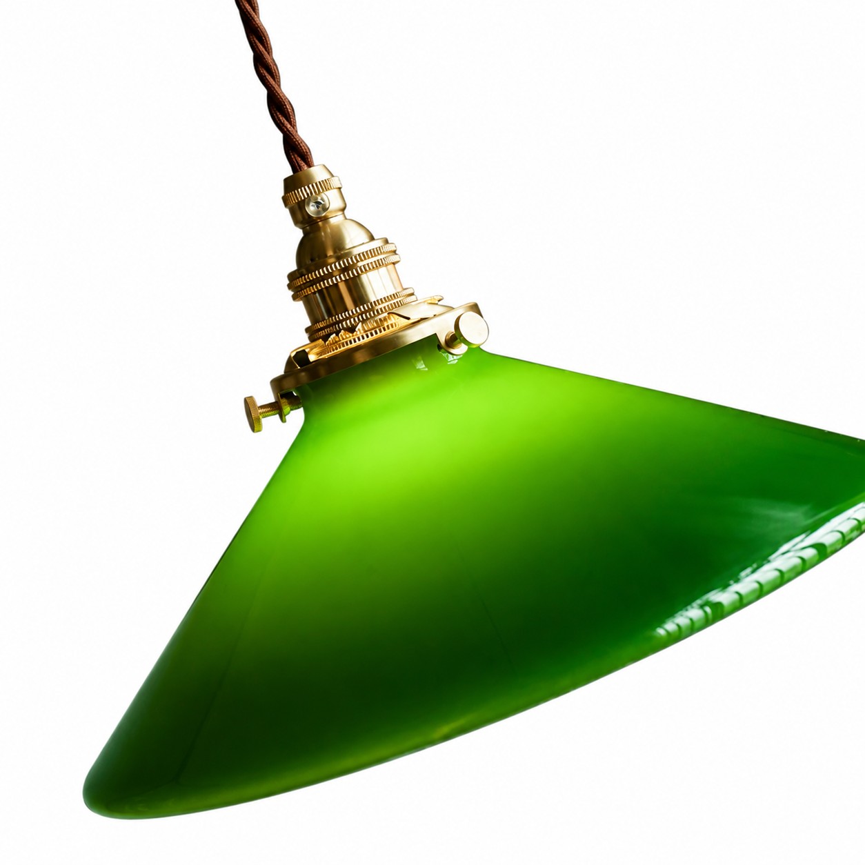 Detalle de la pantalla de vidrio verde