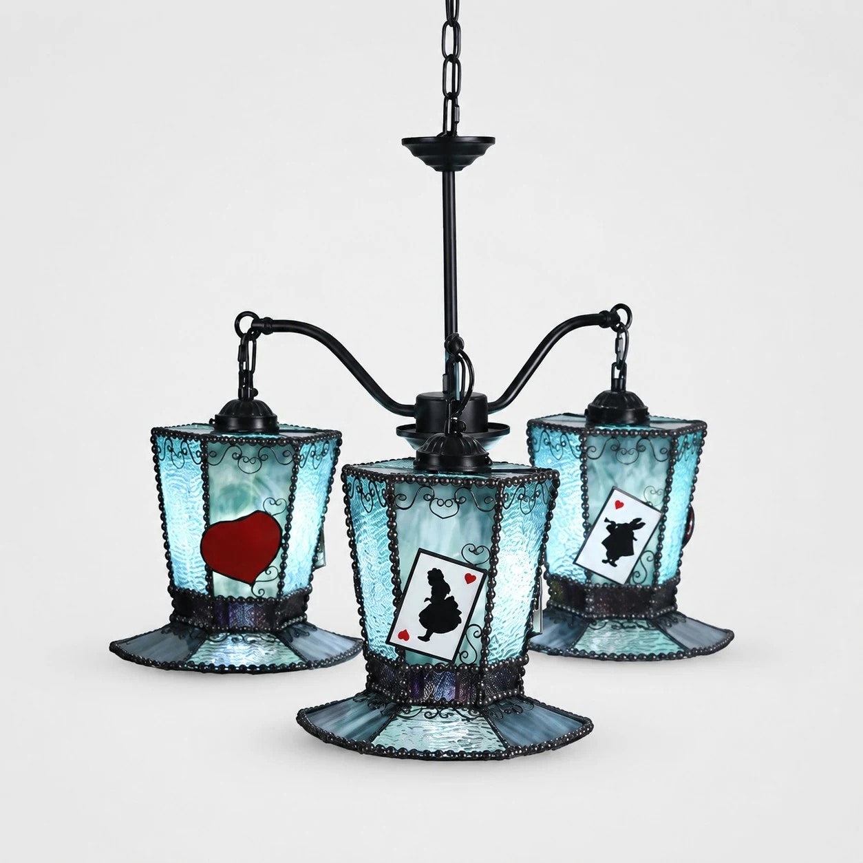 Motif à trois lumières / bleu ciel / histoire