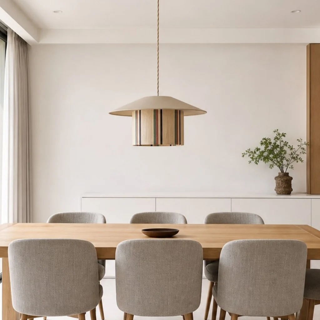 Suspension naturelle dans un espace intérieur chaleureux