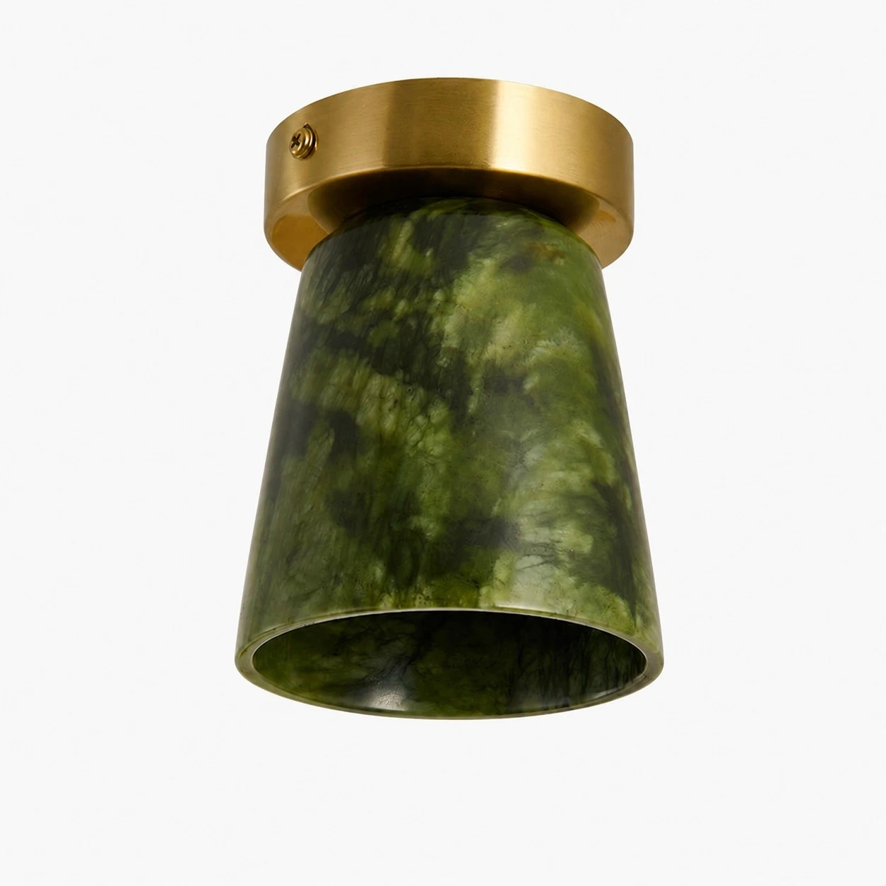 Plafonnier encastré vintage vert foncé et or, style B