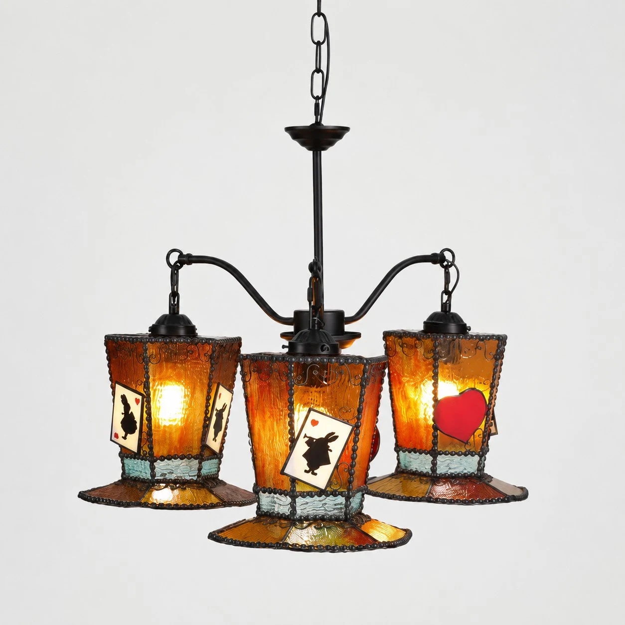 Motif à trois lumières / jaune / histoire