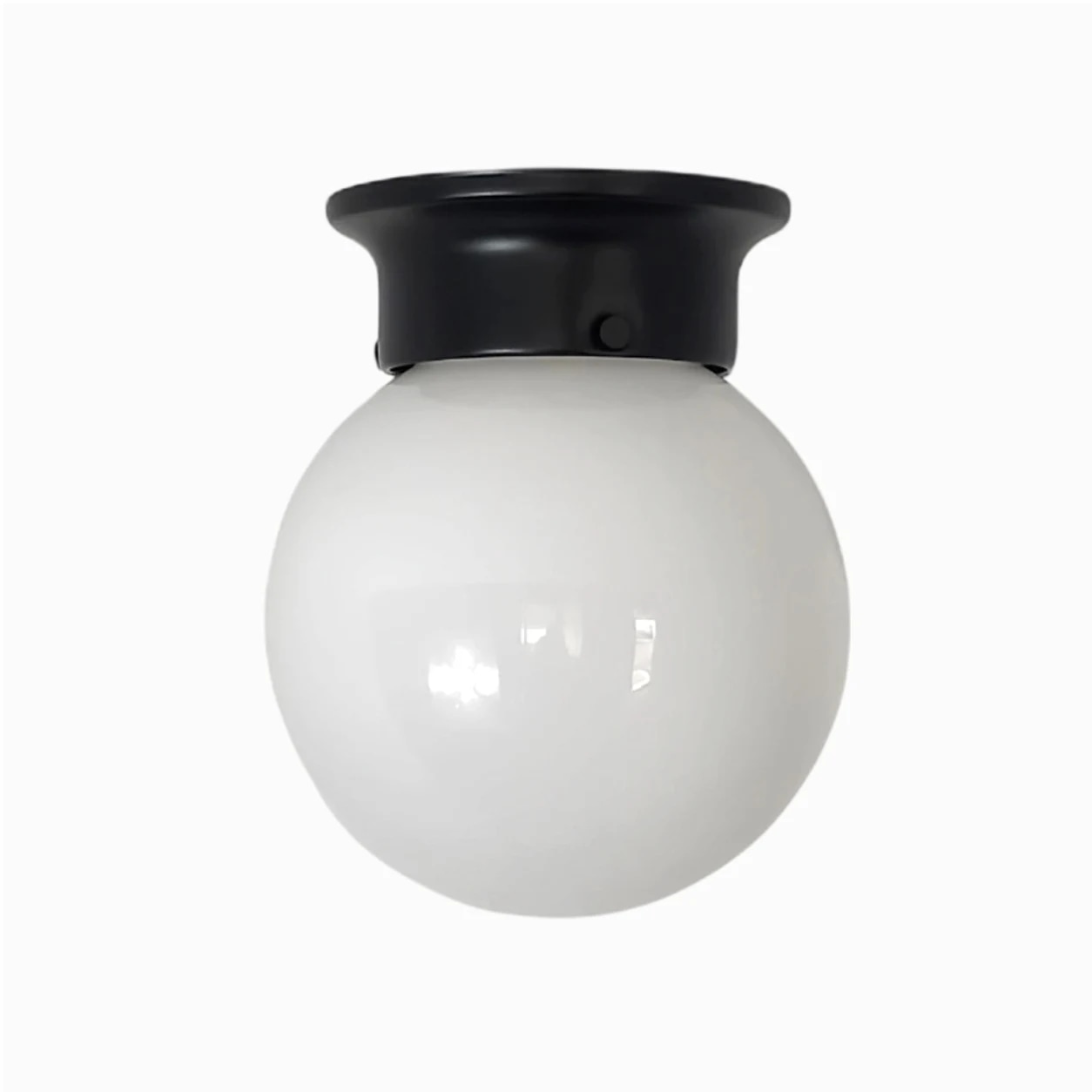 Plafonnier minimaliste en verre Style B, finition noire