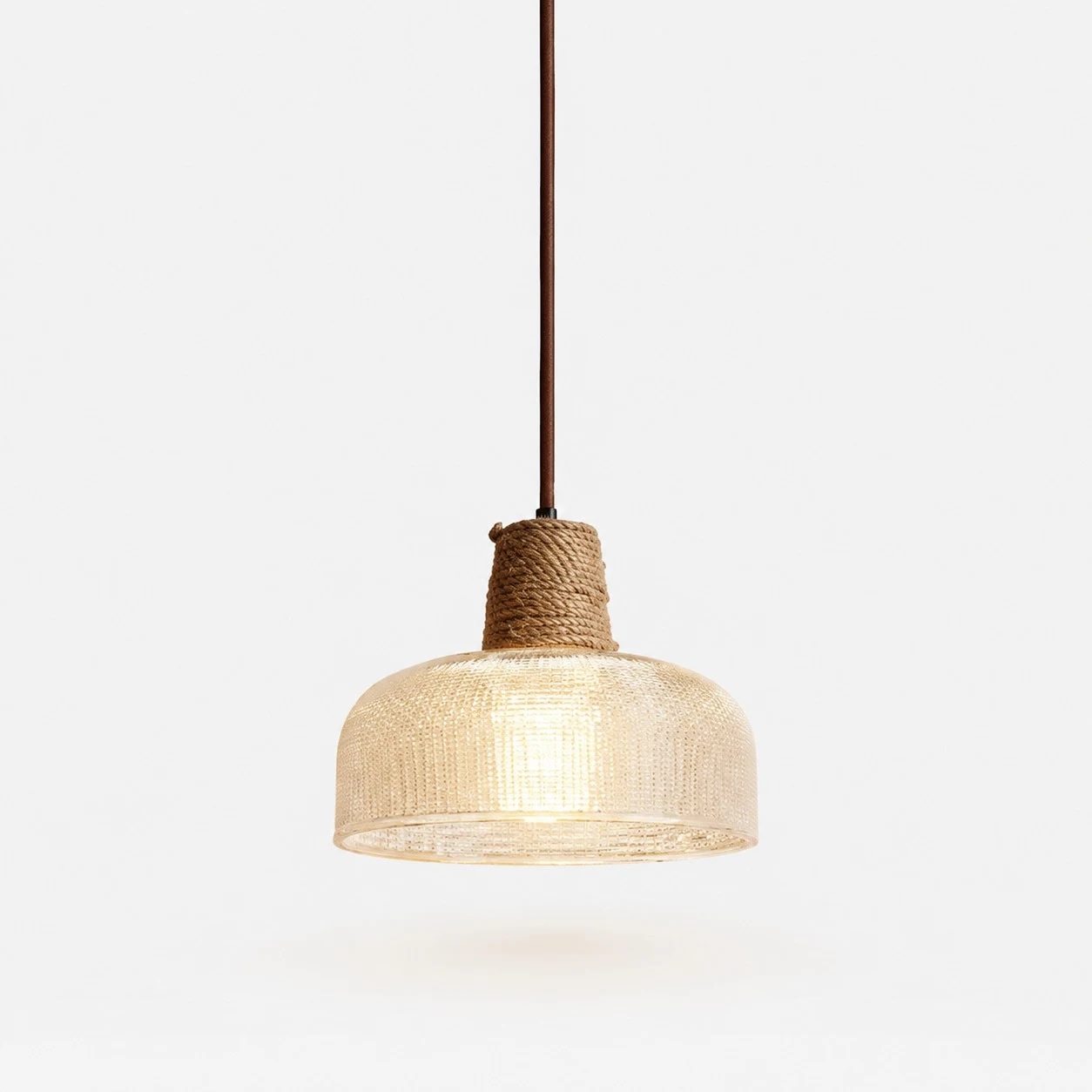 Stijl C ronde glazen hanglamp