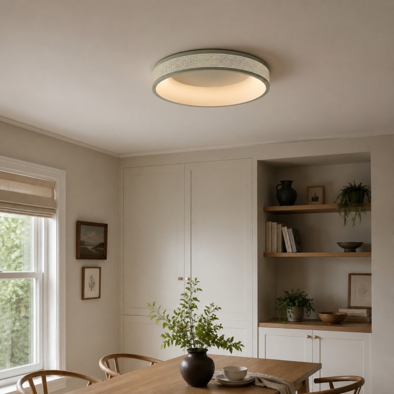 Plafonnier encastré Woven Halo dans la chambre