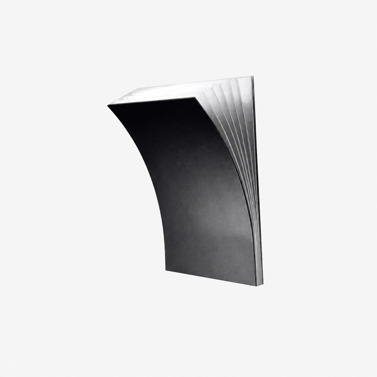 Black curved wall sconce option