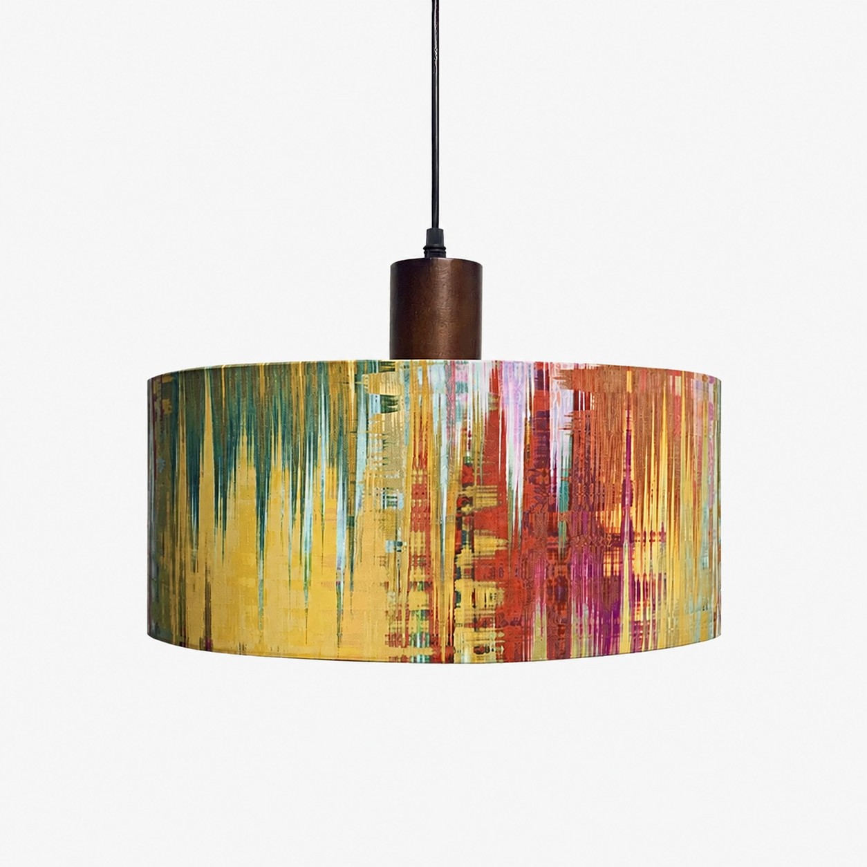 Pendentif tambour en tissu Golden Wash