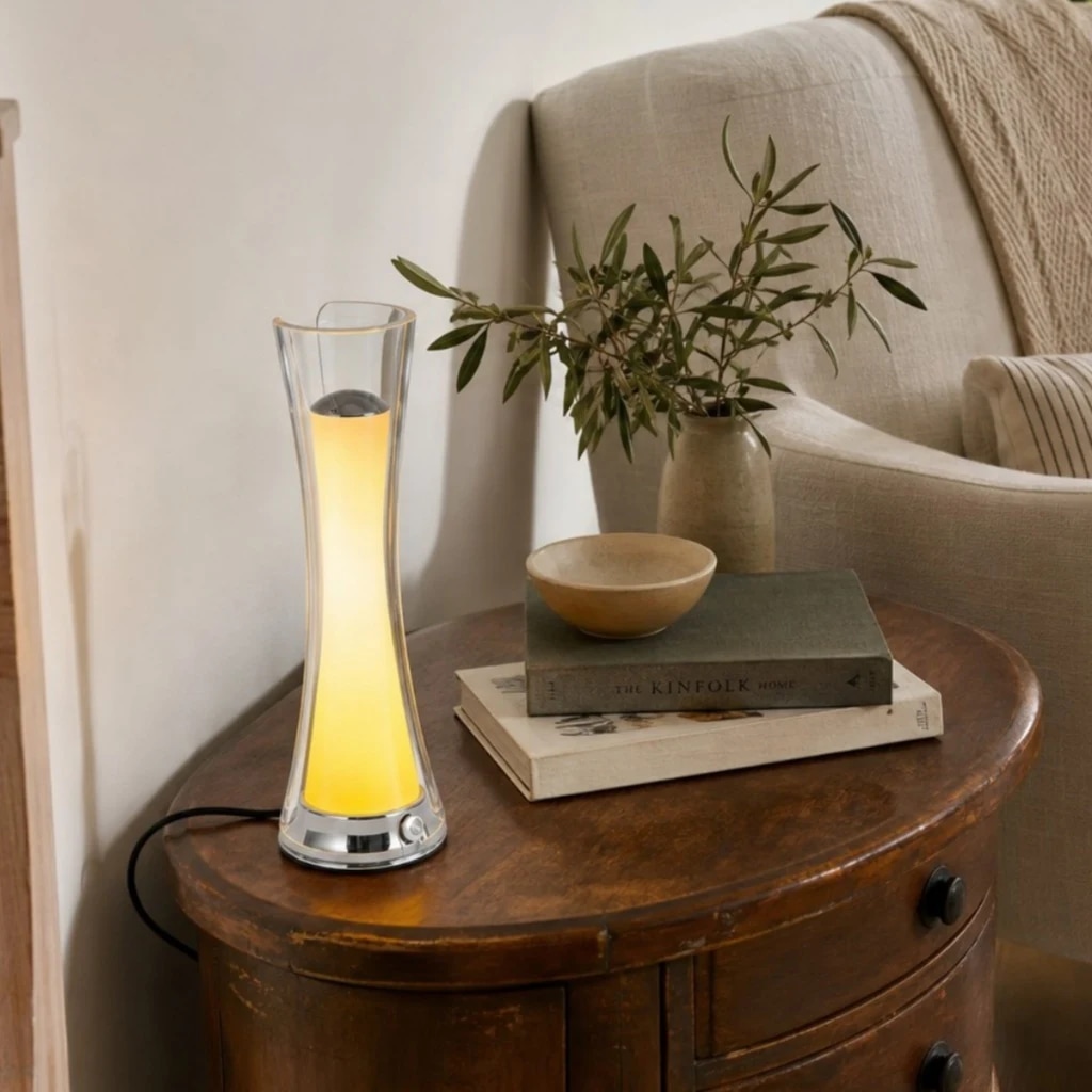 Scène de lampe de table dégradée dans le salon