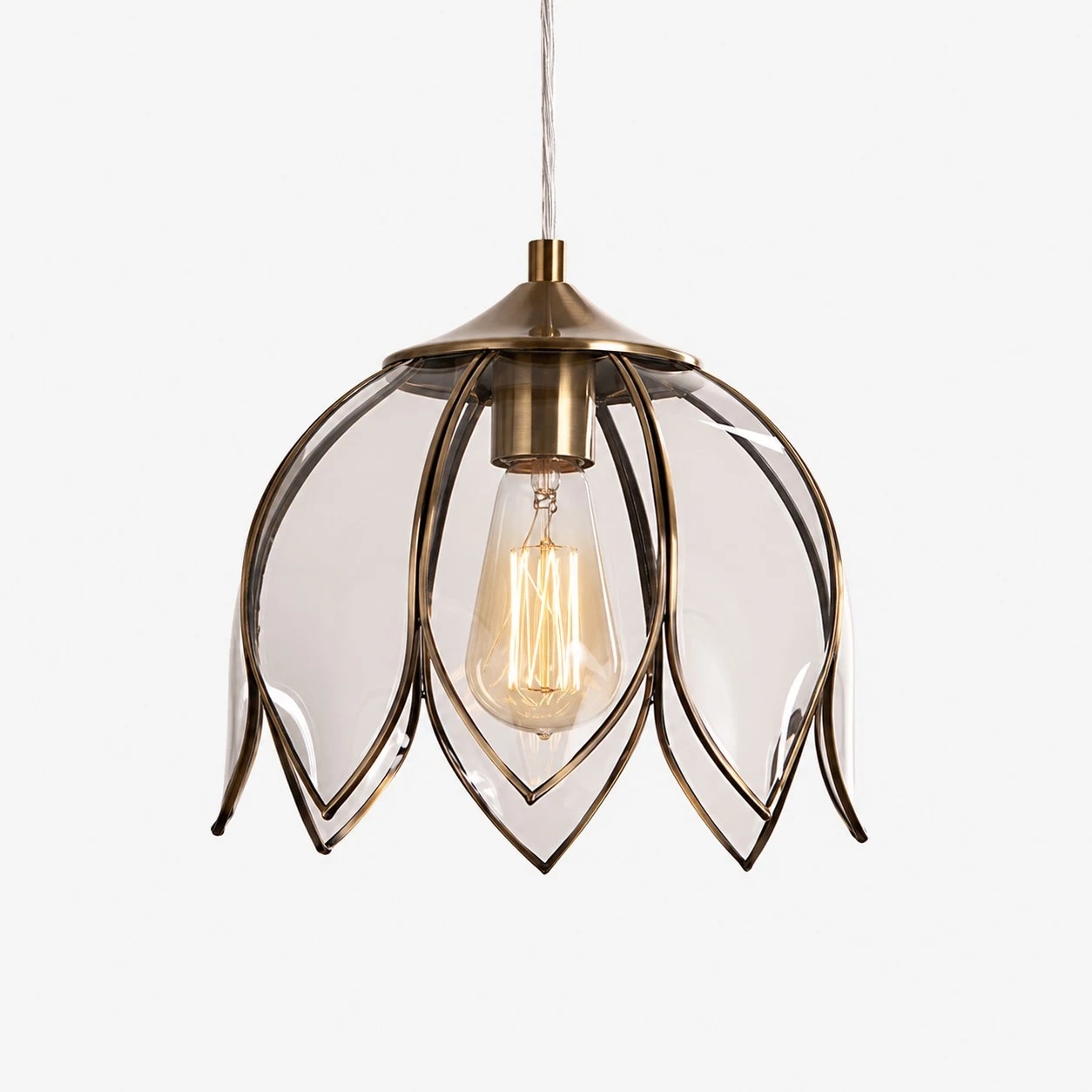 Suspension en verre transparent Style A