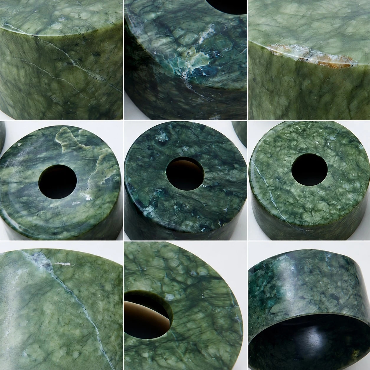 variation du matériau de la pierre de jade