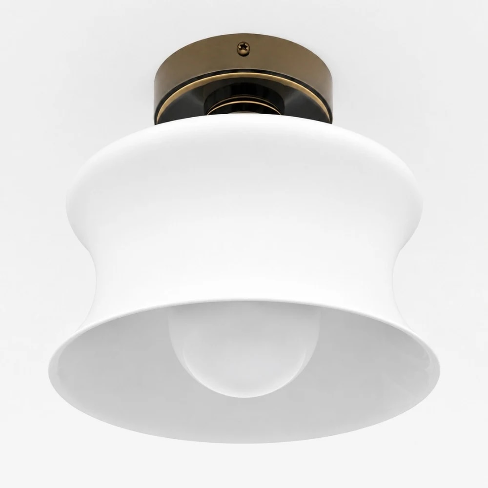 French Bauhaus Glass Flush Mount Ceiling Light, 20 cm detail