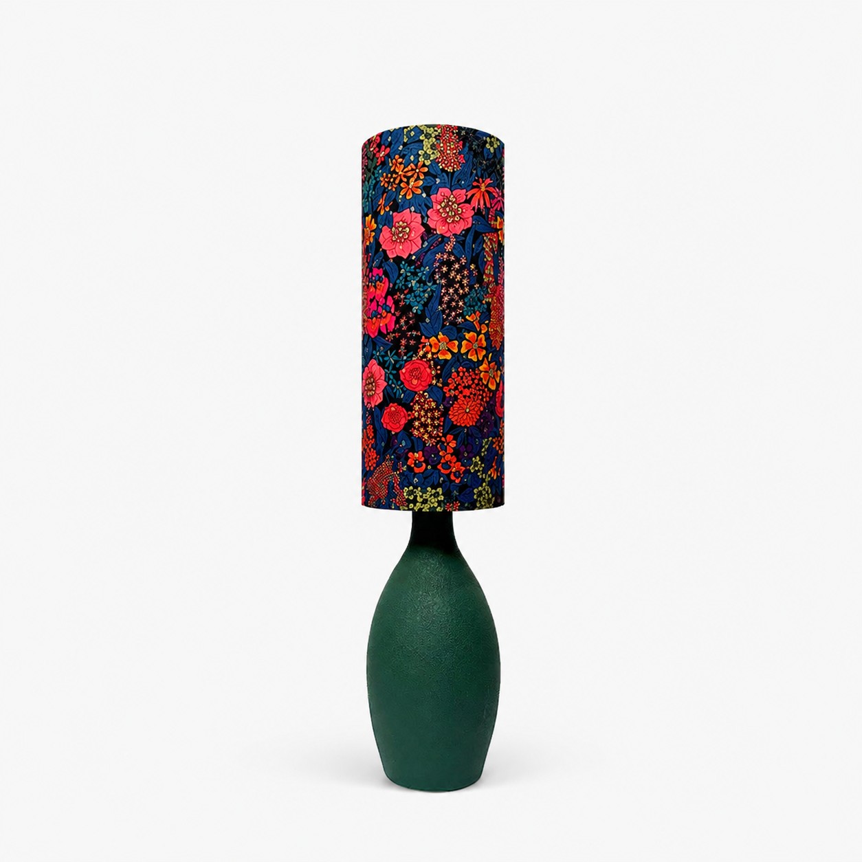 Lampe de table florale dorée