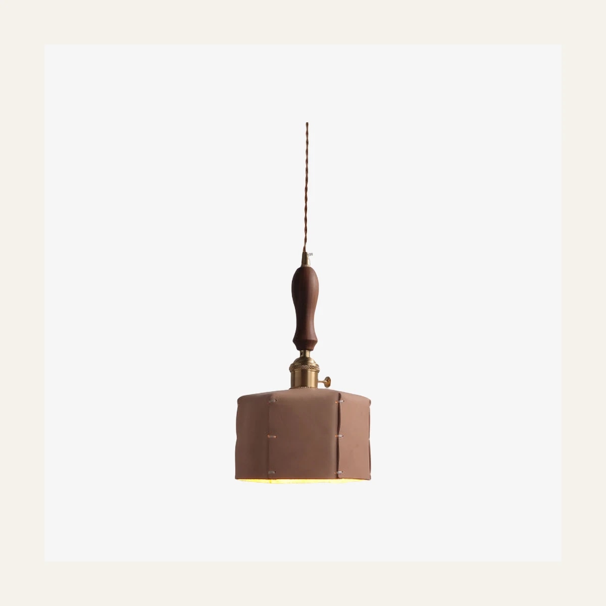 Suspension hexagonale en cuir de couleur primaire Style D