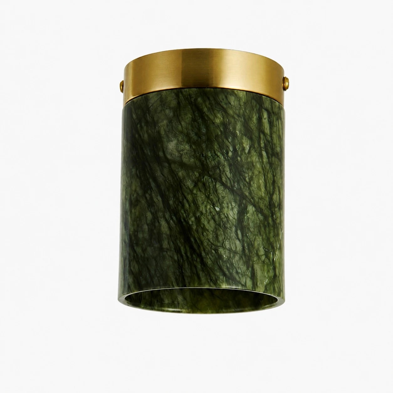 Plafonnier encastré vintage vert foncé et or Style A