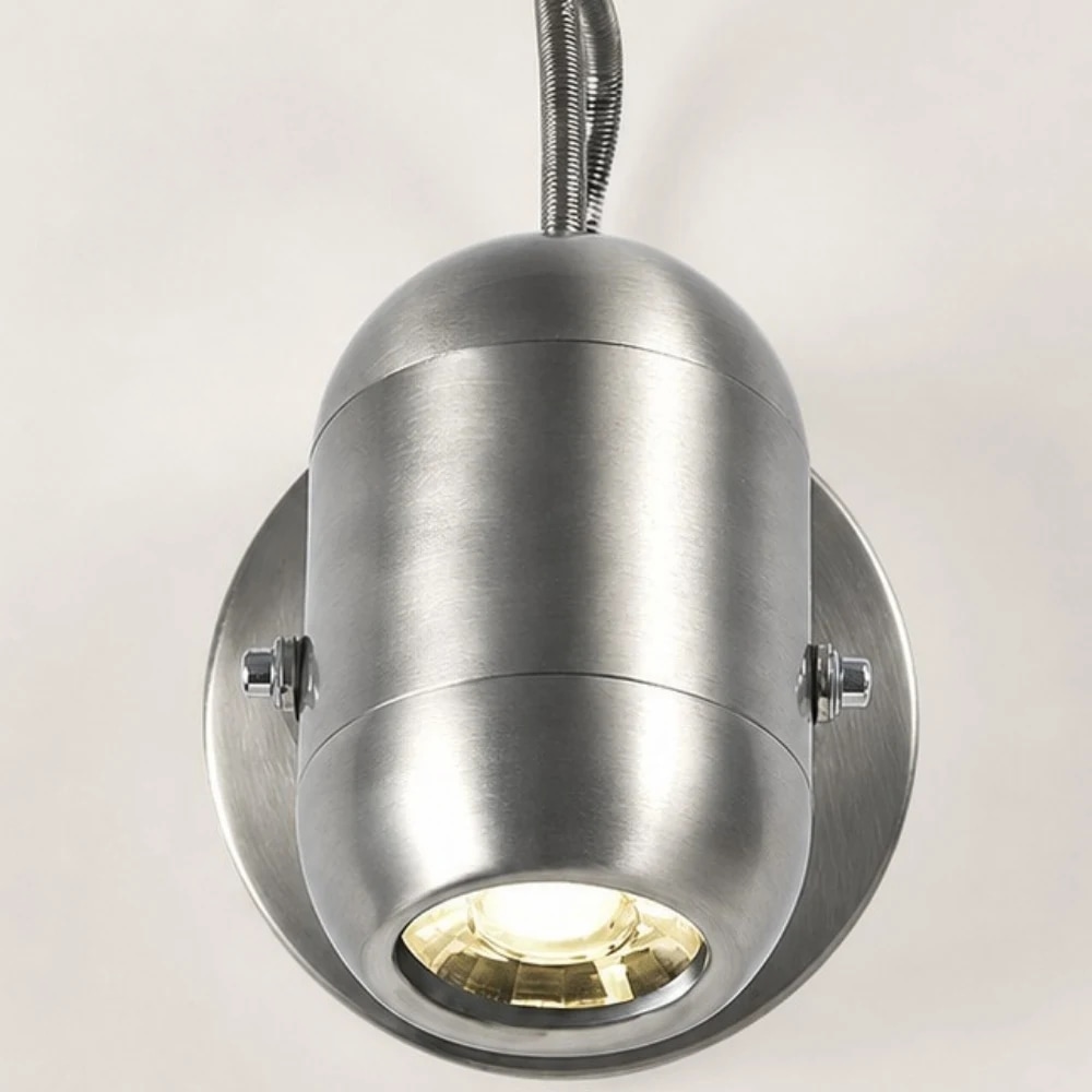 Corps de lampe cylindrique en nickel sablé avec vis latérales