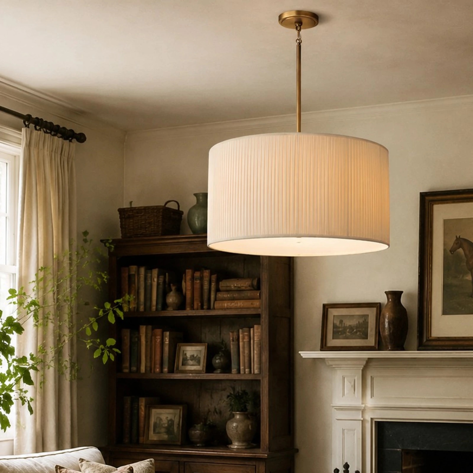 Lustre Dumora dans une ambiance chaleureuse de bibliothèque