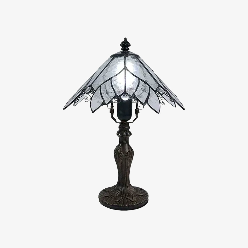 Lampe de table à abat-jour transparent