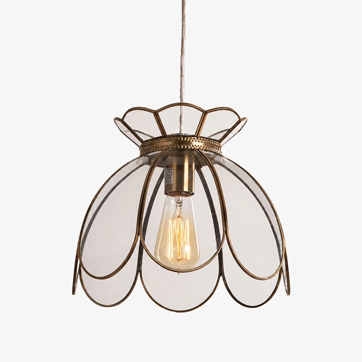 Suspension en verre transparent Style B