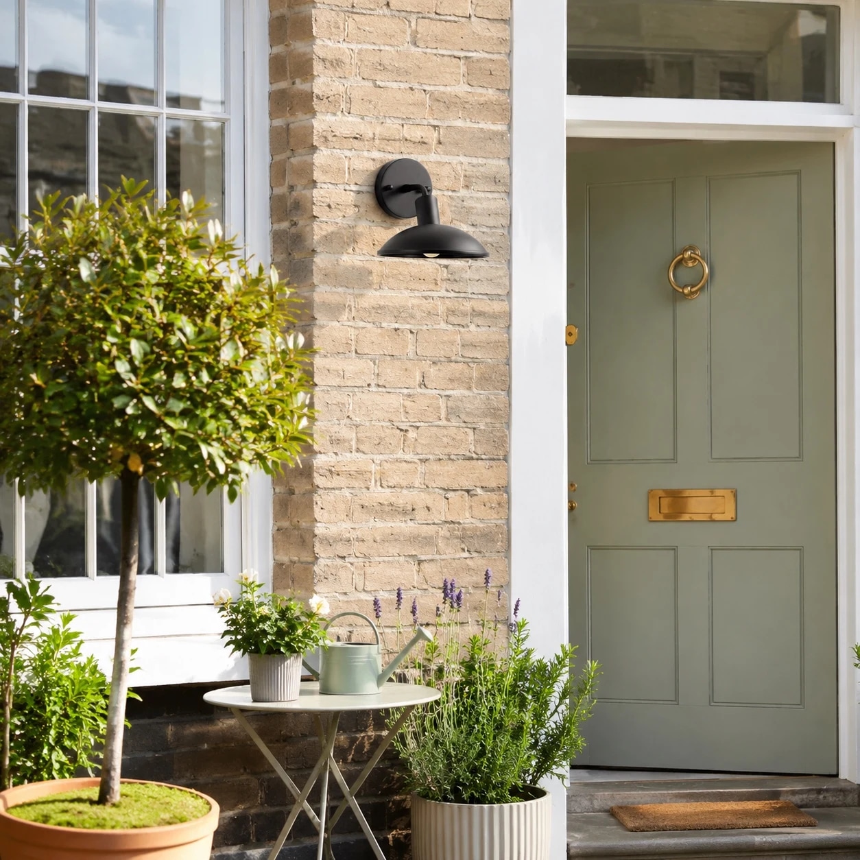 Black entryway scene