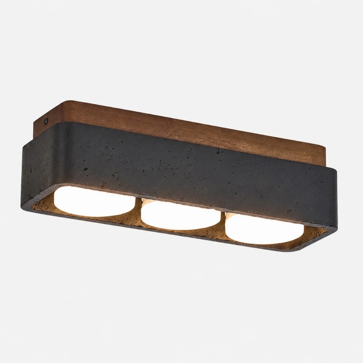 Black-3Lights travertine ceiling light