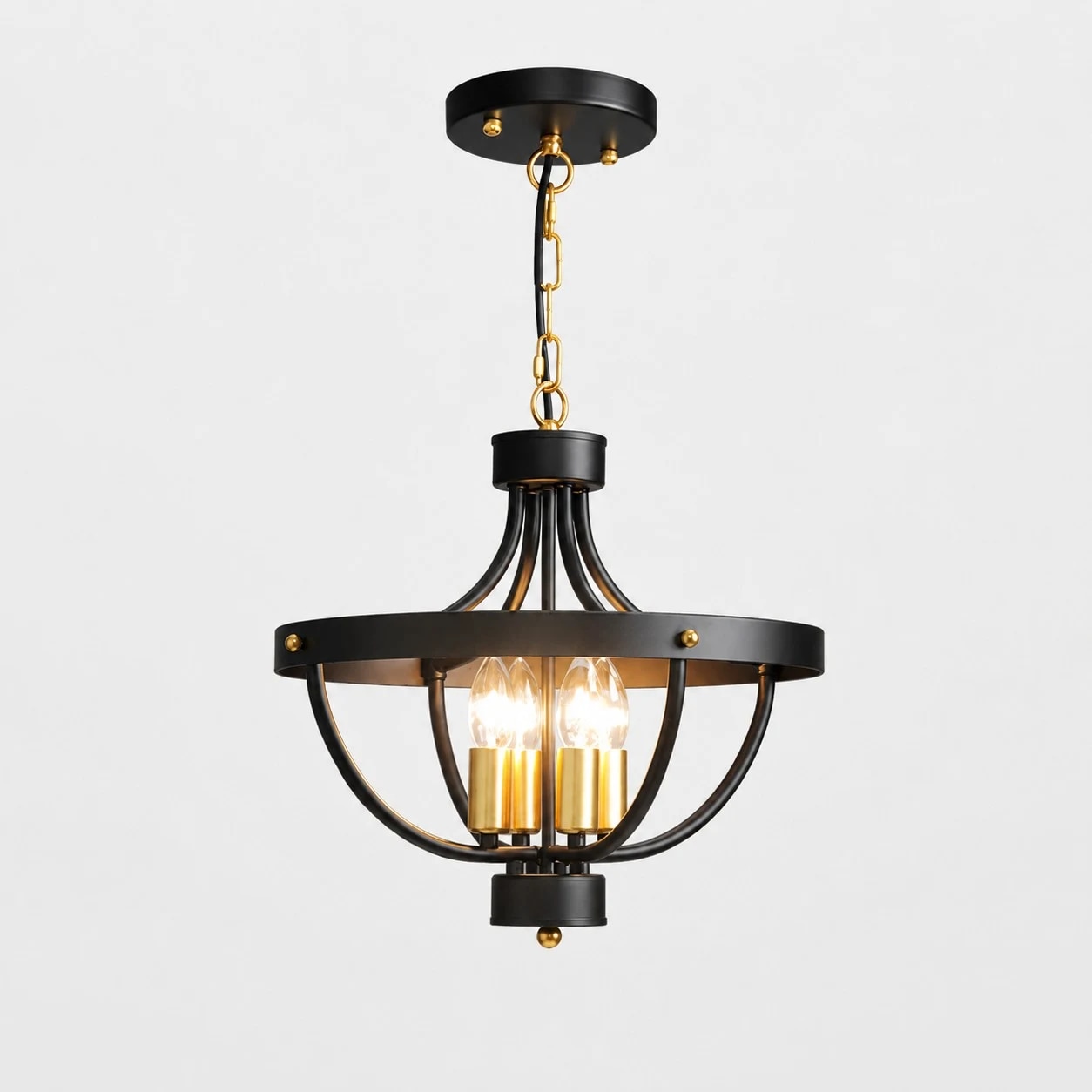 Lustre vintage à chaîne noire