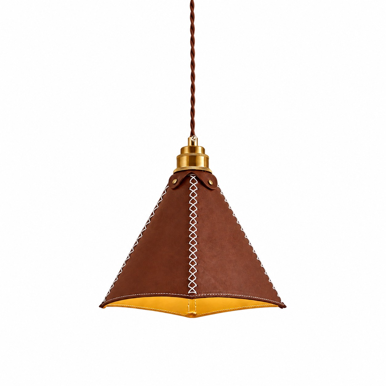 Suspension en cuir vintage