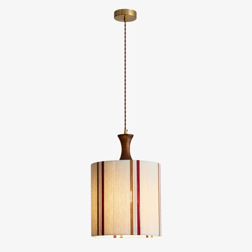 Suspension simple en tissu noyer vue complète
