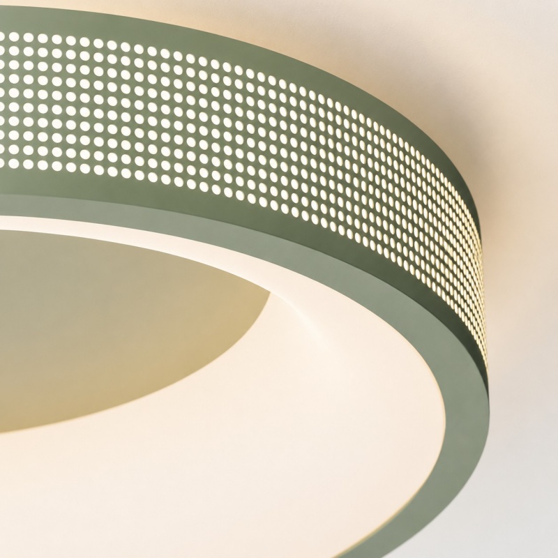 Détail du contour du plafonnier encastré Woven Halo