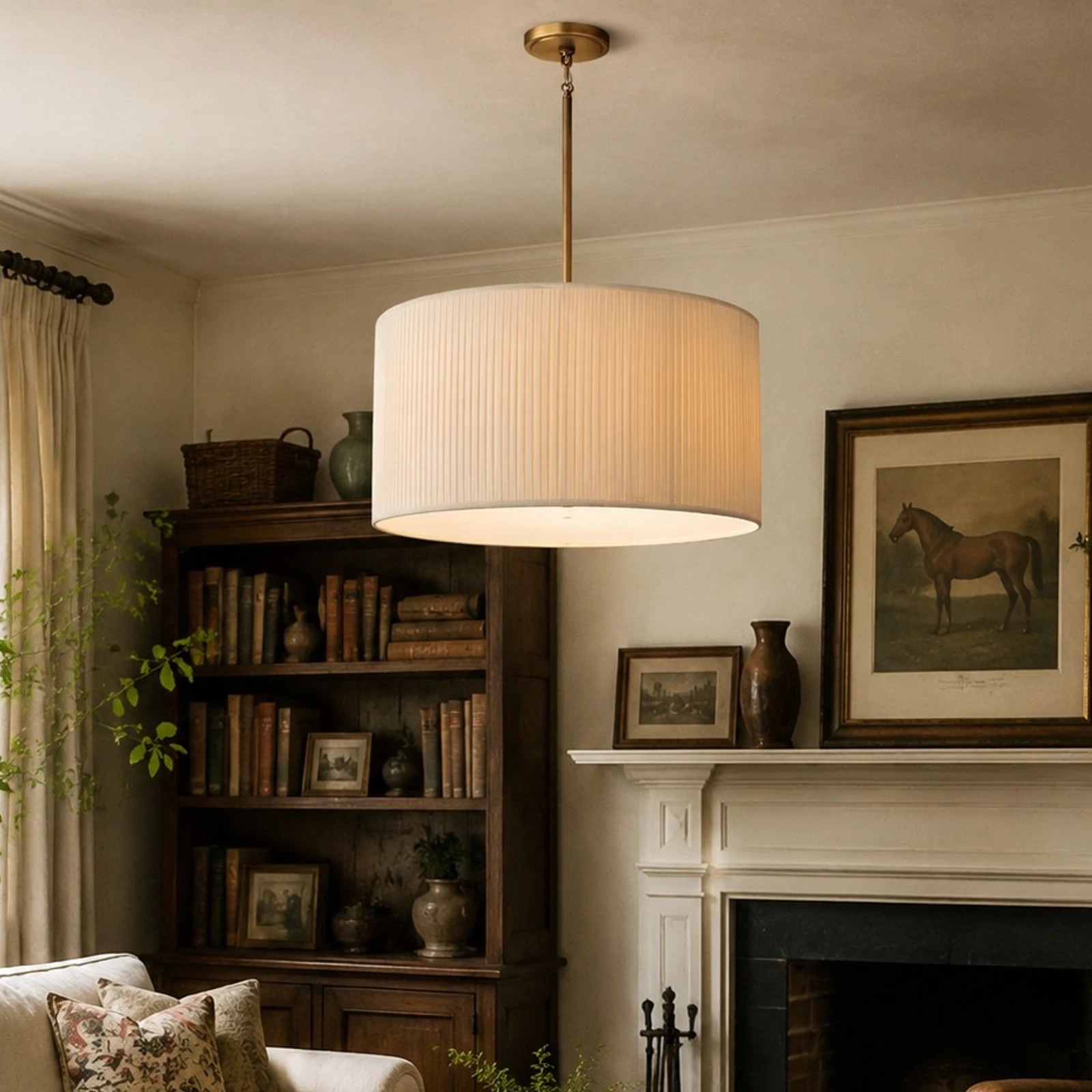 Lustre Dumora dans un salon classique