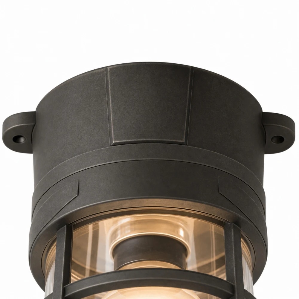 Top housing detail of compact ceiling lamp