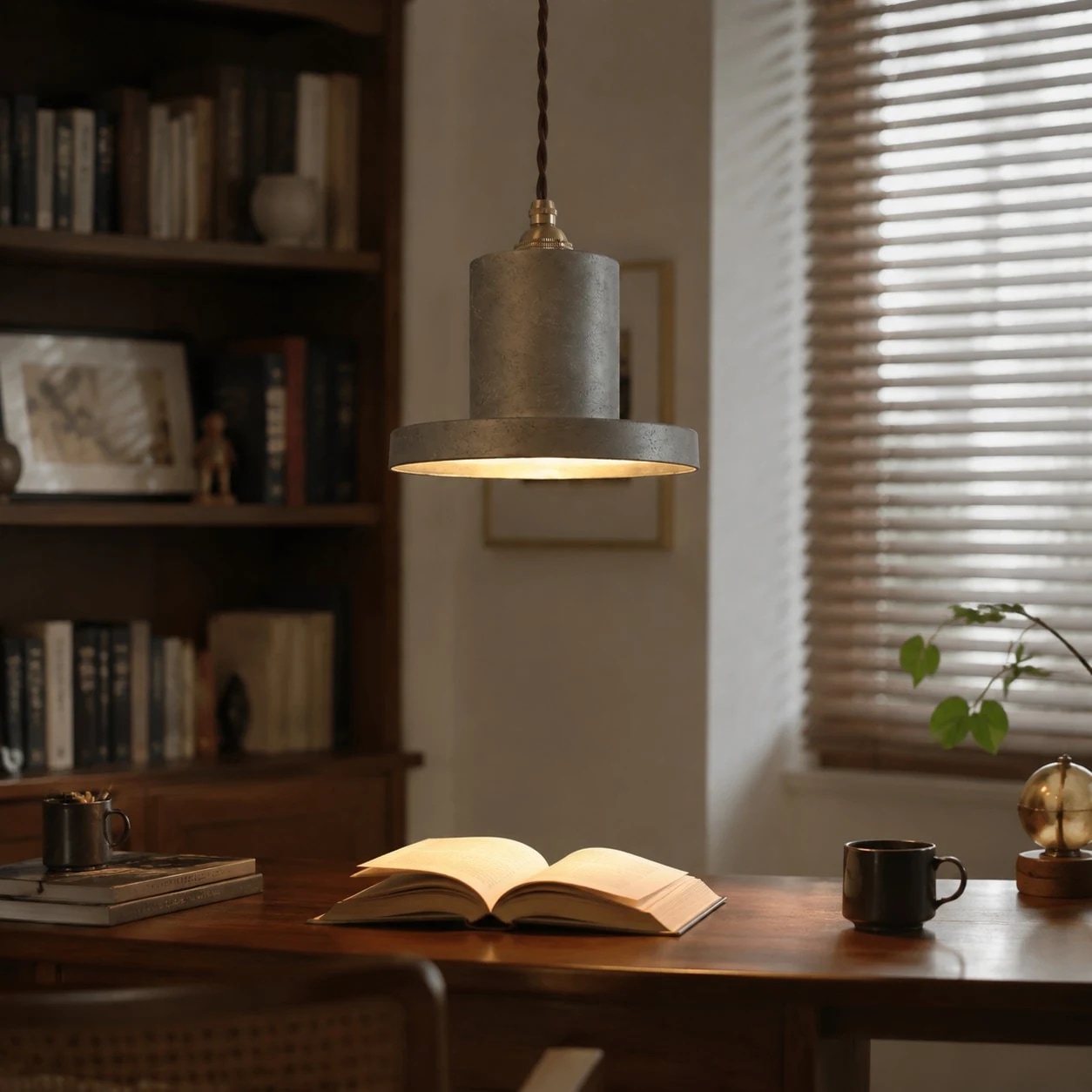 Support de lampe peint argent mat + laiton