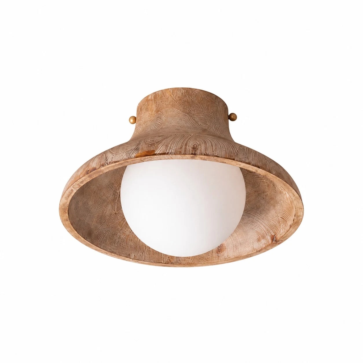 vue du produit du plafonnier encastré en bois naturel