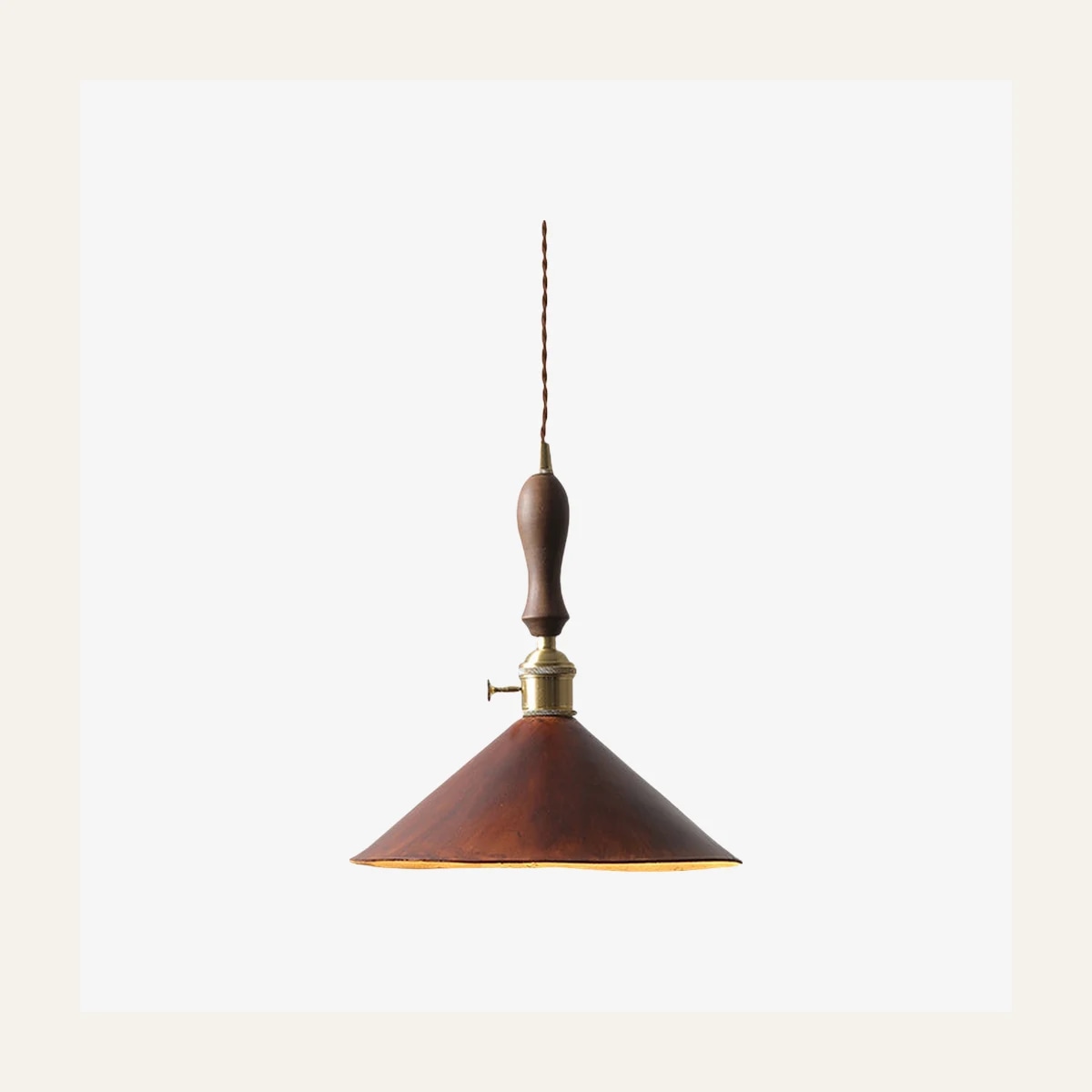 Suspension conique en cuir marron Style A