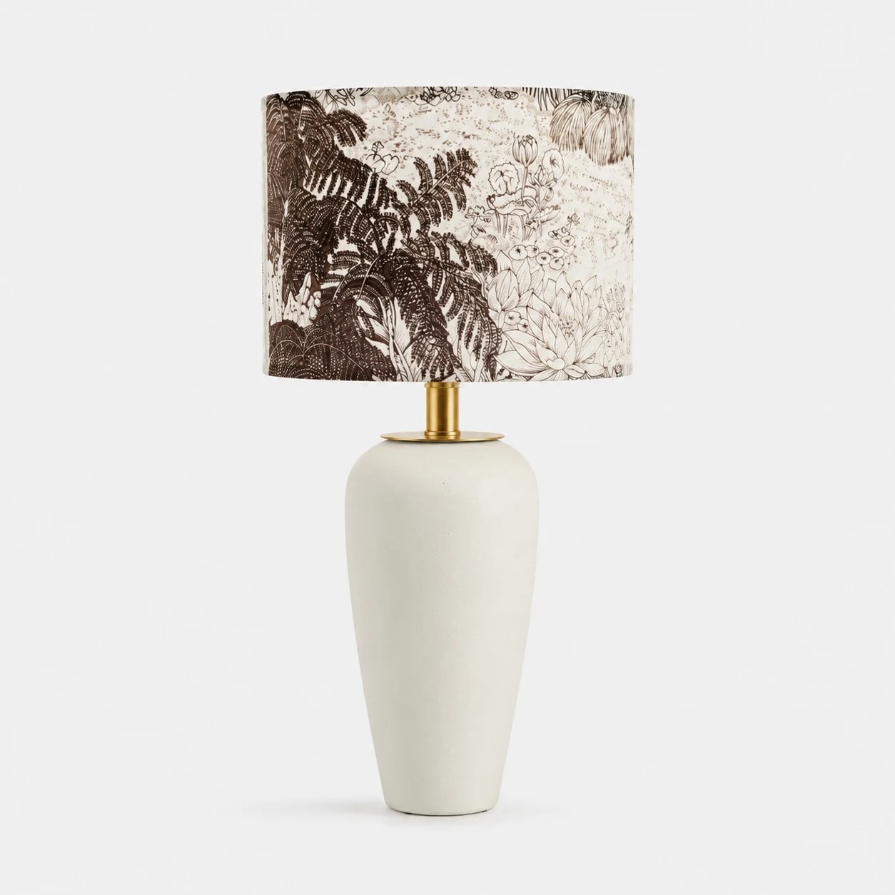 Variante della lampada da tavolo in ceramica bianca