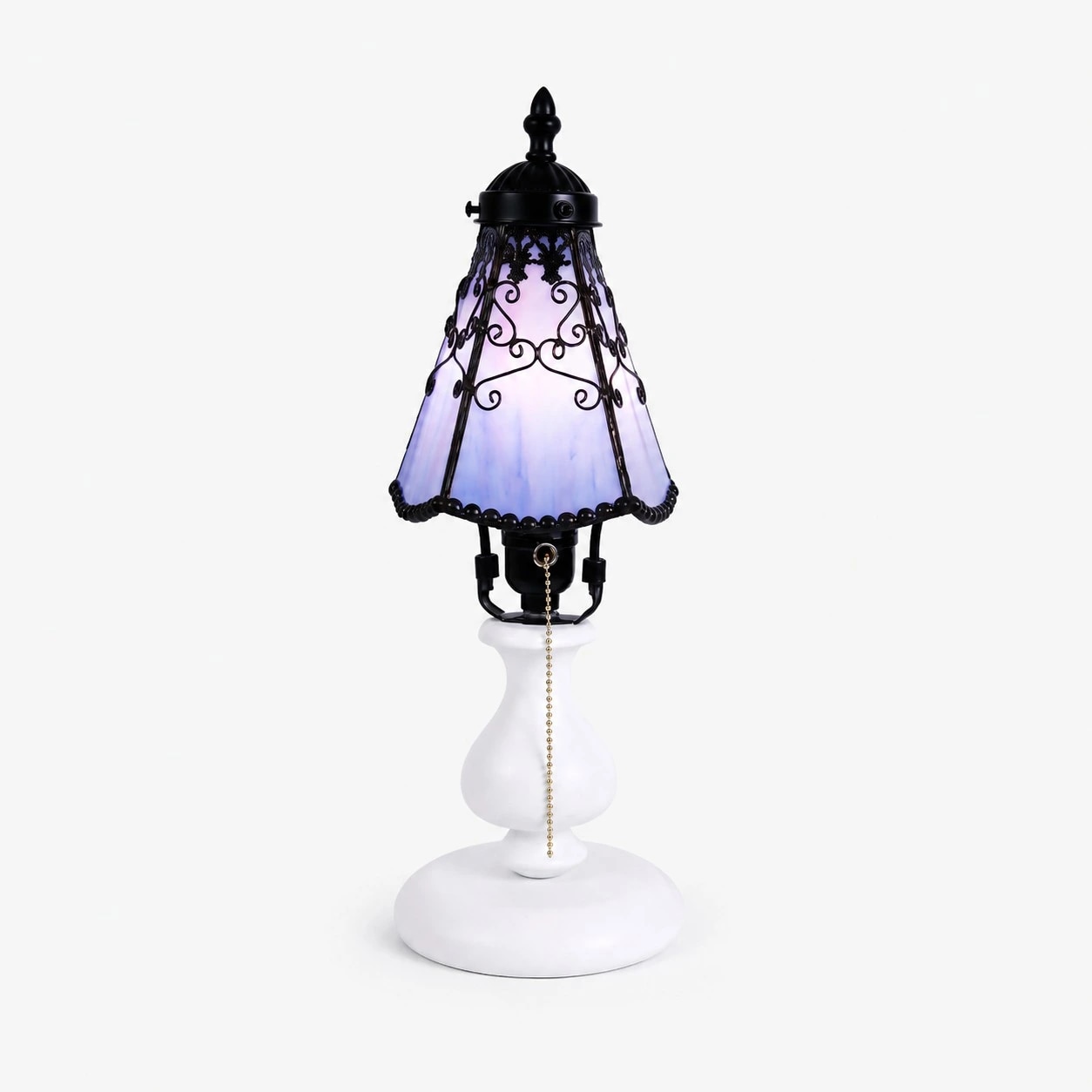 Lampe de table lavande de style Tiffany