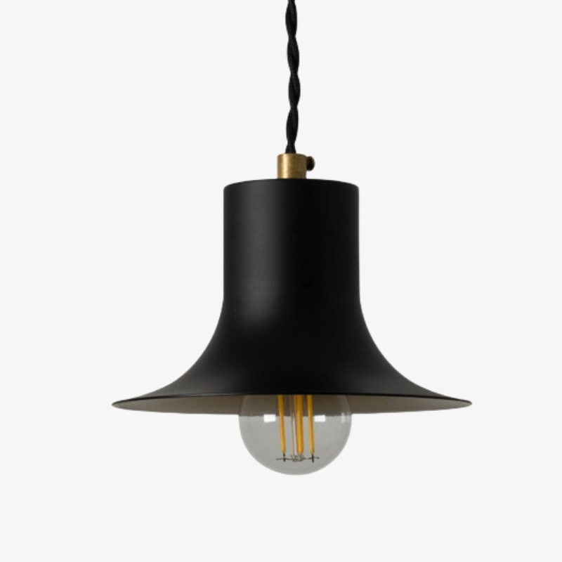 mini suspension lumineuse noire mate texturée