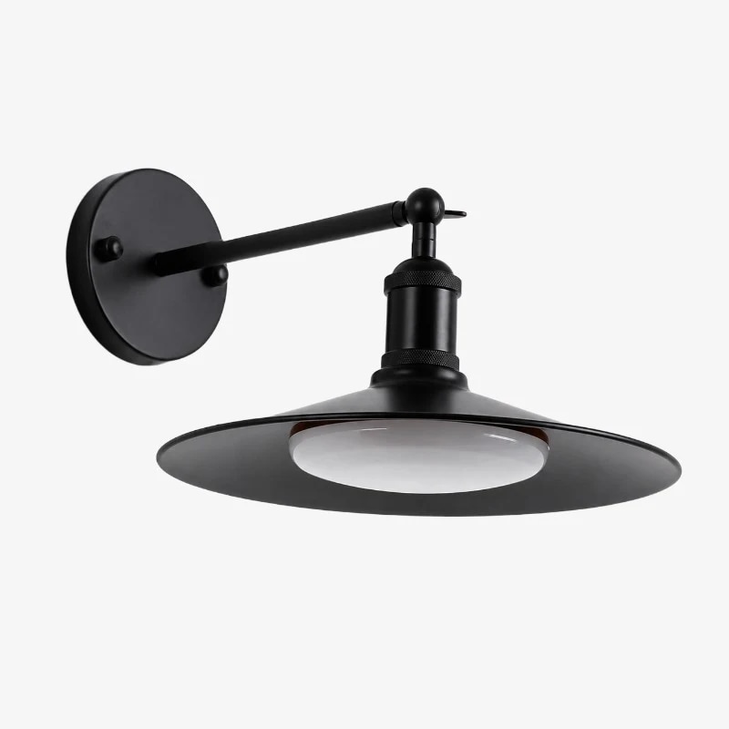Lampada da parete esterna regolabile nera (vista prodotto)