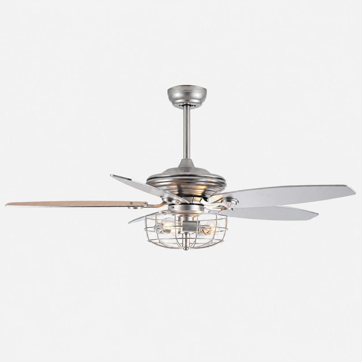 Jaula de metal plateado / 132 cm / 52″