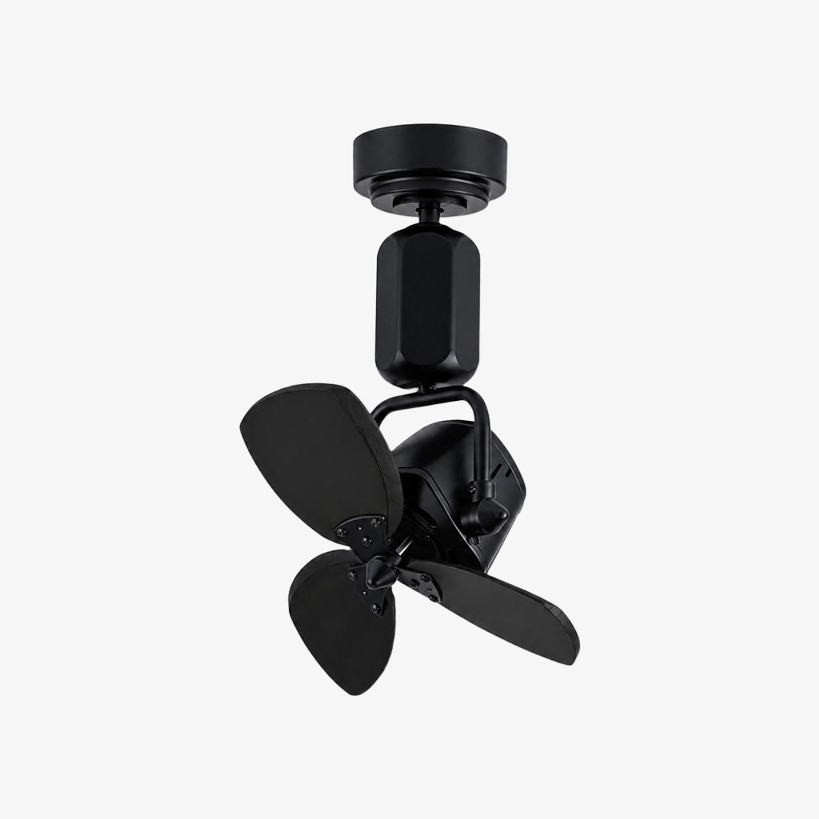 Ventilador compacto negro estilo ventilador